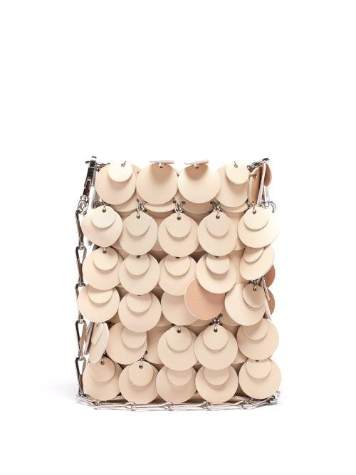 Matchesfashion.com Paco Rabanne - Sparkle Sphere 1969 Leather-chainmail Shoulder Bag - Womens - Beige
