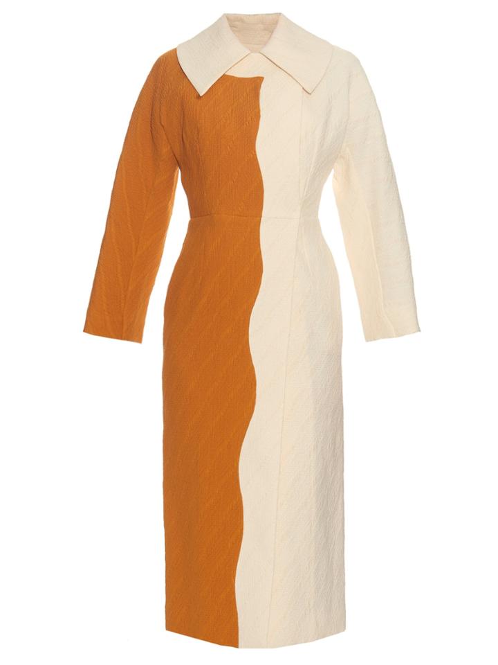 Emilia Wickstead Holly Bi-colour Cloqu Coat