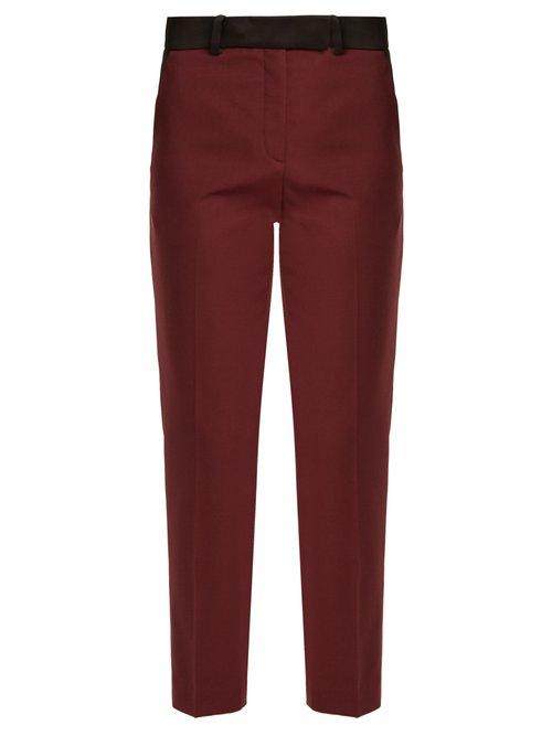 Matchesfashion.com Racil - Roxburgh Slim Leg Wool Trousers - Womens - Burgundy