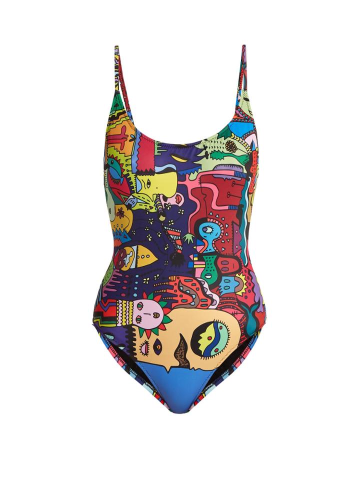 Ellie Rassia Old Fashioned-print Swimsuit