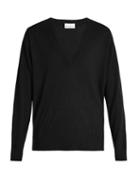 Matchesfashion.com Raey - V Neck Fine Knit Cashmere Sweater - Womens - Black