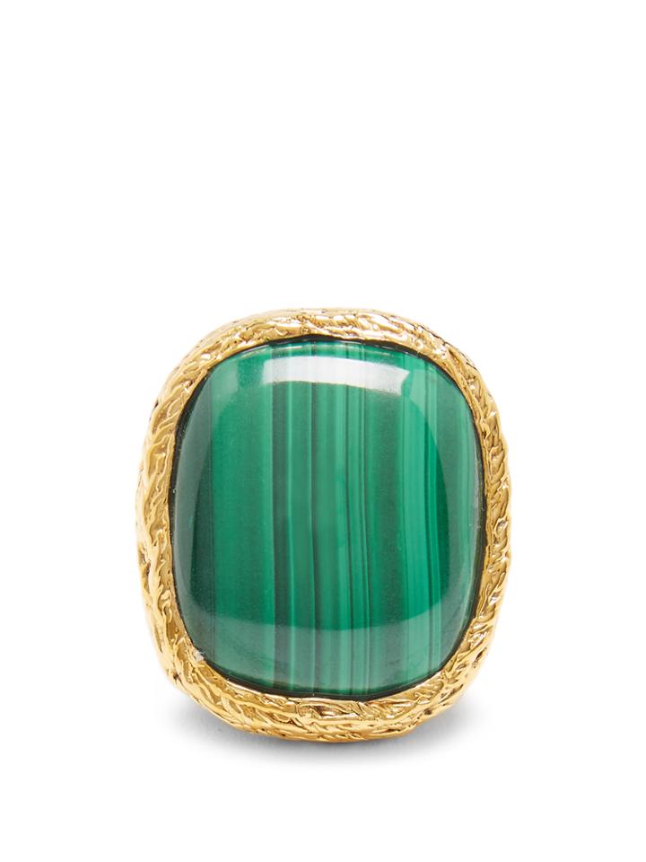 Aurélie Bidermann Miki Malachite & Gold-plated Ring