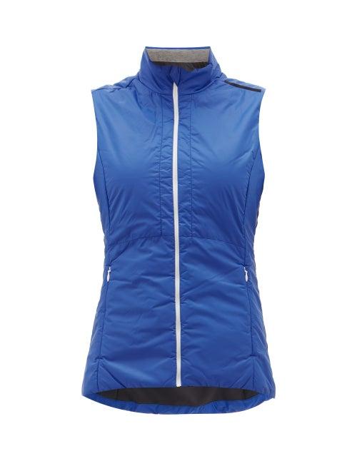 Matchesfashion.com Falke - Zip-up Technical Shell Gilet - Womens - Blue