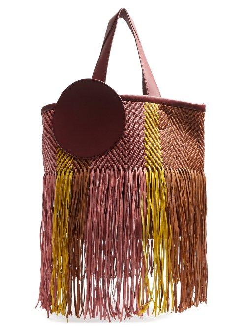Matchesfashion.com Roksanda - Eider Fringed Woven Leather Bag - Womens - Multi
