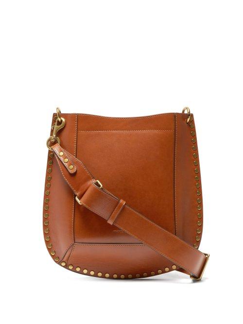 Matchesfashion.com Isabel Marant - Oksan Studded Leather Cross Body Bag - Womens - Brown