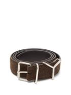 Matchesfashion.com Y/project - Y Loop Wool And Leather Belt - Mens - Brown