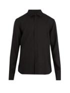 Matchesfashion.com Orlebar Brown - Meden Point Collar Linen Shirt - Mens - Black