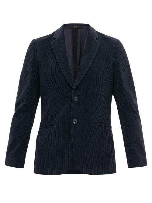 Matchesfashion.com Paul Smith - Single Breasted Corduroy Blazer - Mens - Navy
