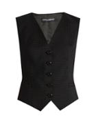 Dolce & Gabbana Polka-dot Print Wool-blend Waistcoat