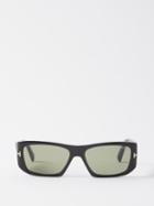 Tom Ford Eyewear - Andres 02 Rectangular Acetate Sunglasses - Womens - Black Green