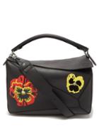 Loewe - Puzzle Pansy-print Large Leather Bag - Mens - Black Multi
