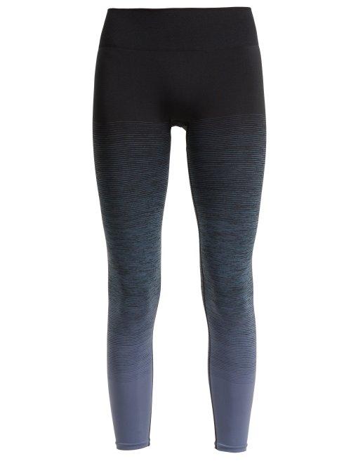 Matchesfashion.com Pepper & Mayne - High Rise Ombr Compression Performance Leggings - Womens - Black Blue