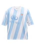 Martine Rose - Striped Logo-print Football T-shirt - Mens - White