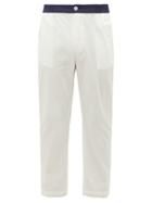 Matchesfashion.com P. Le Moult - Elastic Waist Cotton Twill Pyjama Trousers - Mens - White