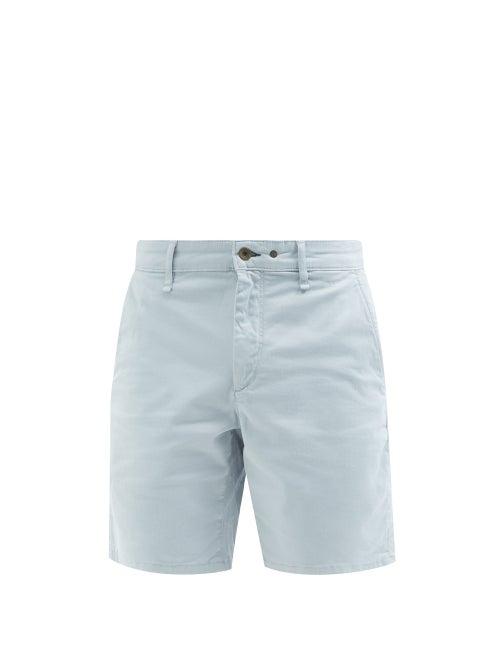Rag & Bone - Perry Cotton-blend Twill Shorts - Mens - Light Blue