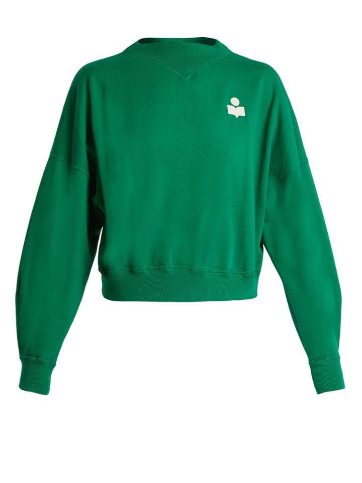 Isabel Marant Étoile Madilon Flocked-logo Cotton-blend Sweatshirt