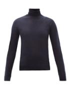 Matchesfashion.com Jil Sander - Roll-neck Cashmere-blend Sweater - Womens - Navy