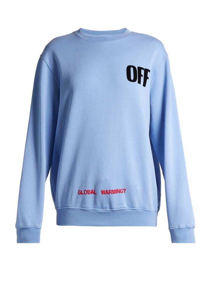 Off-white Round-neck Logo-print Sweatshirt