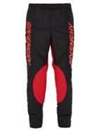 Matchesfashion.com Givenchy - Logo Biker Pants - Mens - Black Red
