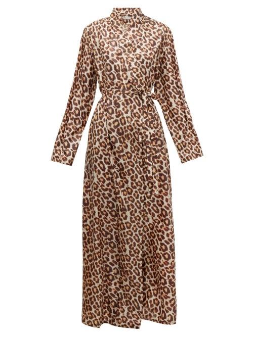 Matchesfashion.com Flapper - Cassandra Leopard-print Wrap Dress - Womens - Leopard