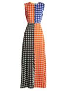 Matchesfashion.com Diane Von Furstenberg - Contrasting Cossier Print Stretch Silk Dress - Womens - Orange Multi
