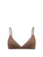 Matchesfashion.com Asceno - Genoa Wrap-front Triangle Bikini Top - Womens - Brown