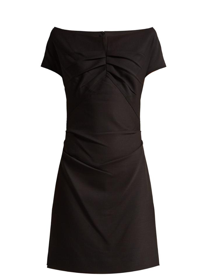 Helmut Lang Off-the-shoulder Crepe Dress