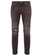 Matchesfashion.com Neuw - Rebel Distressed Skinny Jeans - Mens - Black Grey