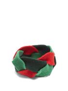 Matchesfashion.com Gucci - Braided Wool Blend Headband - Womens - Green Multi