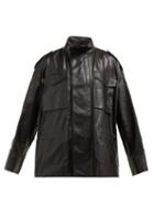 Matchesfashion.com Off-white - Logo Print Leather Jacket - Womens - Black White