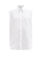 Matchesfashion.com Acne Studios - Saree Sleeveless Longline Shirt - Womens - White