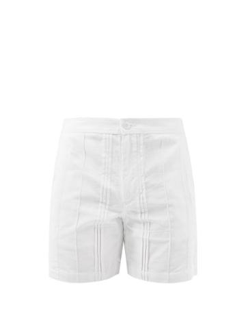Smr Days - Pines Pintucked Cotton Shorts - Mens - White