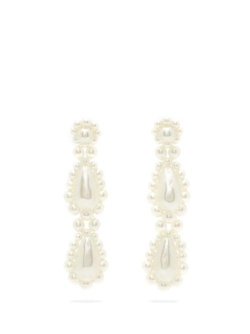 Matchesfashion.com Simone Rocha - Faux-pearl Drop Earrings - Womens - Pearl