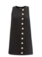 Ladies Beachwear Lisa Marie Fernandez - Scalloped-edge Linen Shift Dress - Womens - Black