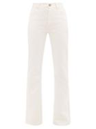 Raey - Angel Organic-cotton Bootcut Jeans - Womens - White