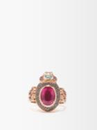 Daniela Villegas - Atalanta Rubellite, Apatite & 18kt Rose-gold Ring - Womens - Pink Multi