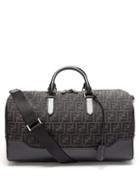 Fendi - Ff-logo Jacquard Leather-trim Canvas Holdall - Mens - Black