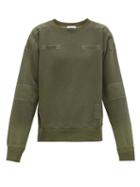 Matchesfashion.com Ambush - Bleach Patchworked Cotton Sweatshirt - Mens - Green
