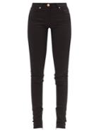 Matchesfashion.com Versace - Zipped-cuff Skinny-leg Jeans - Womens - Black