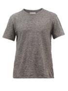 Officine Gnrale - Crew-neck Slubbed Cotton-jersey T-shirt - Mens - Dark Grey
