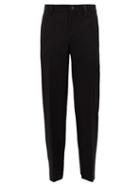 Matchesfashion.com Burberry - Zip-pocket Wool Slim-leg Trousers - Mens - Black