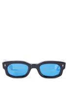 Jacques Marie Mage - Whiskeyclone Rectangular Acetate Sunglasses - Mens - Black