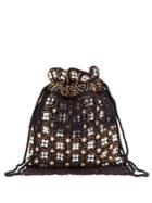 Staud Lance Bead-embroidered Canvas Pouch