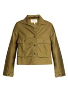 The Great The Swingy Army Cotton-blend Cropped Jacket