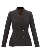 Dolce & Gabbana - Double-breasted Wool Jacket - Womens - Black