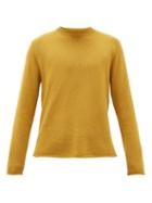 Matchesfashion.com The Row - Ulmer Raw-hem Cashmere Sweater - Mens - Yellow