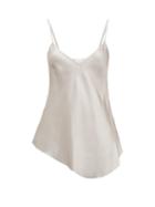 Matchesfashion.com Raey - Dip-hem Silk-satin Cami Top - Womens - Grey