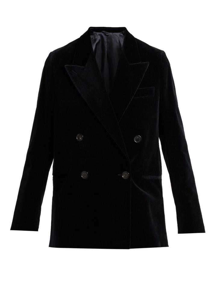 Acne Studios Relaxed Double-breasted Velvet Blazer