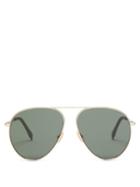 Matchesfashion.com Fendi - Aviator Metal Sunglasses - Mens - Silver
