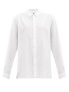 Matchesfashion.com Ann Demeulemeester - Pointelle-striped Cotton Shirt - Womens - White